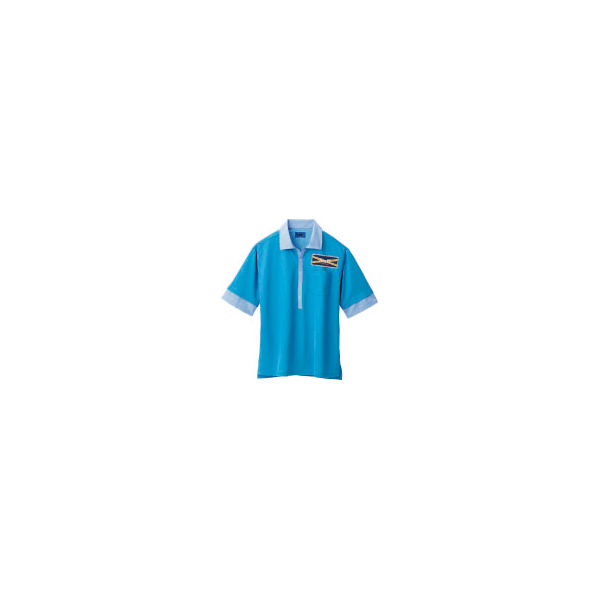 WSP（ダブルエスピー） 小さいサイズ ポロシャツ（ワッペン付：67210） ブルー SS 65211（直送品）