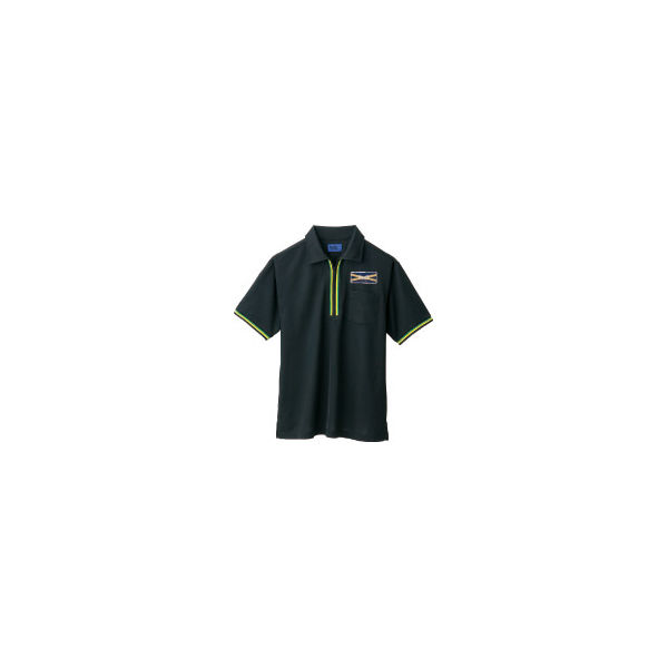 WSP（ダブルエスピー） 小さいサイズ ポロシャツ（ワッペン付：67210） ブラック SS 65200（直送品）