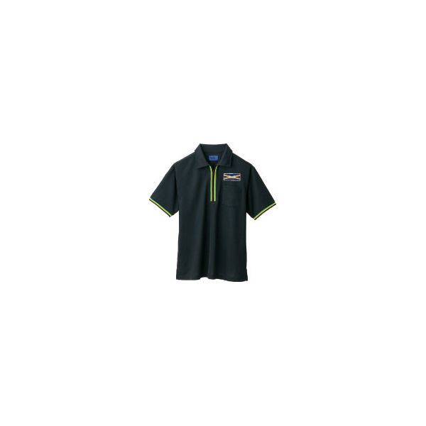 WSP（ダブルエスピー） ポロシャツ（ワッペン付：67210） ブラック L 65200（直送品）