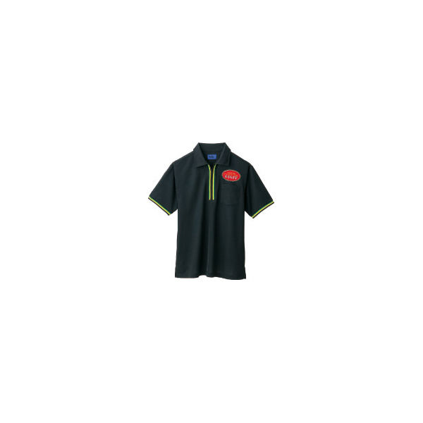 WSP（ダブルエスピー） 小さいサイズ ポロシャツ（ワッペン付：67201） ブラック SS 65200（直送品）