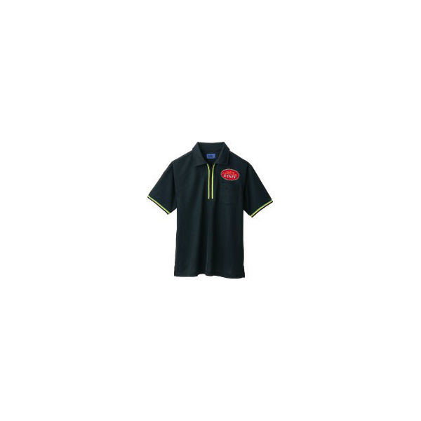 WSP（ダブルエスピー） 大きいサイズ ポロシャツ（ワッペン付：67201） ブラック LL 65200（直送品）