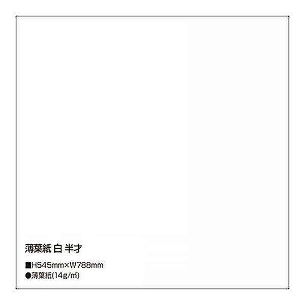 ササガワ 薄葉紙 半才判 ホワイト 35-1490 1袋（200枚入）