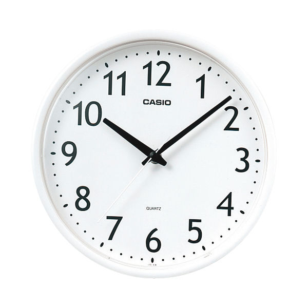 【アウトレット】CASIO（カシオ計算機） ちょっと小さめクオーツ時計 [クオーツ掛け時計] IQ-58ASK-7JF 1セット（5個：1個×5）