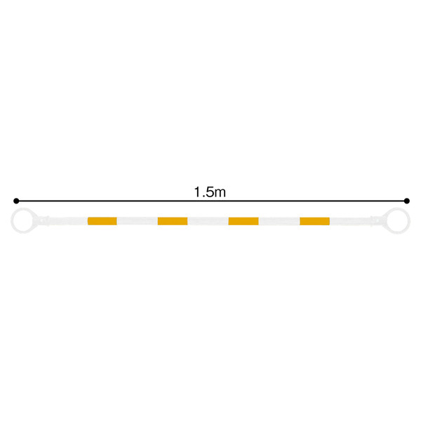 コーンバーMΦ34 1.5m ホワイト/イエロー 8Y1189 50 １本 三甲