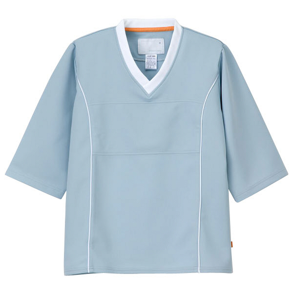 ナガイレーベン 検診衣上衣 （検査着 患者衣） 男女兼用 グレー S LK-1406（取寄品）