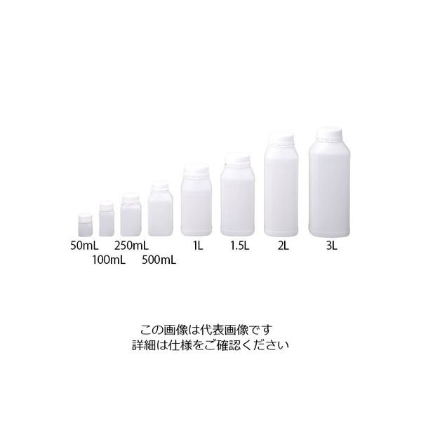 日本メデカルサイエンス セキュリティーボトル 角型 500mL 1-1547-04 1箱(100個)（直送品）