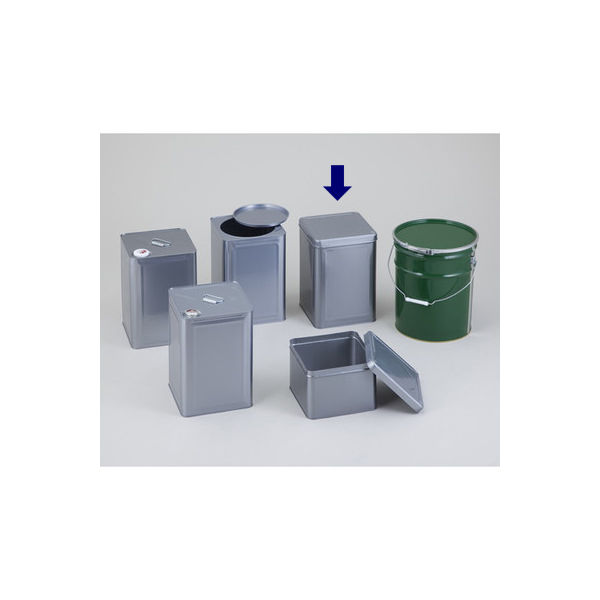 石井ブラシ産業 金属缶 天切缶 18L 1-1806-04 1個（直送品）