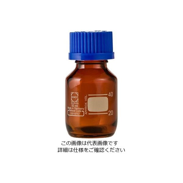 アズワン ねじ口瓶丸型茶褐色(デュラン(R)・017210) 50mL GLー32 1-1961-02 1本(1個)（直送品）