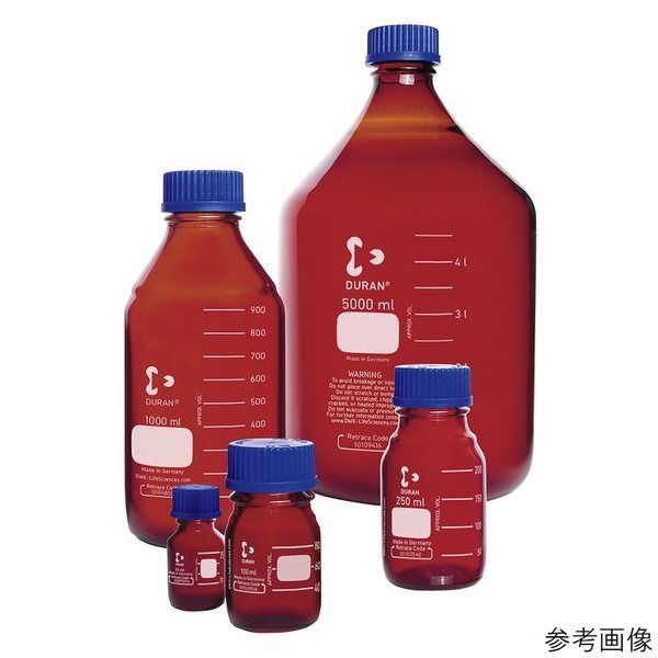 アズワン ねじ口瓶丸型茶褐色(デュラン(R)・017210) 1000mL GLー45 1-1961-06 1本（直送品）