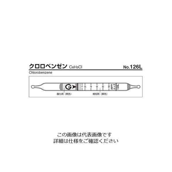 ガステック ガス検知管 クロロベンゼン 126L 1箱 9-802-67（直送品）