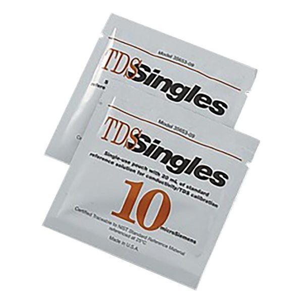 アズワン ラコムテスター導電率計用校正液 10μS/cm 20mL×5 1箱(5パック入) ECCON10BS 1箱(5パック)（直送品）