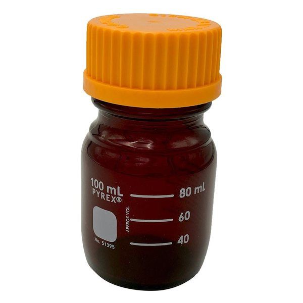 パンデミウム 3枚 コーニングインターナショナル メディウム瓶(PYREX(R)オレンジ
