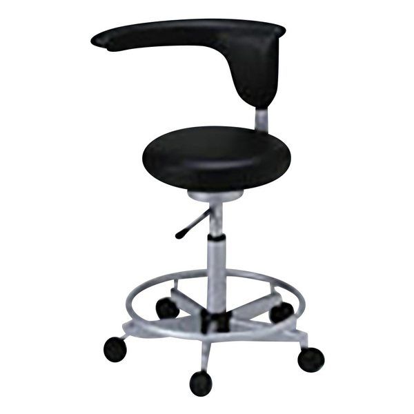 アズワン ワーキングチェアー ブラック CM117-IBK 1脚 1-6203-02（直送品）