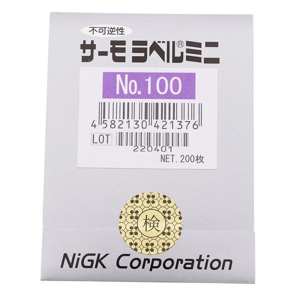 日油技研工業 サーモラベル(R)ミニシリーズ(不可逆) 1袋(200枚入) No.100 1袋(200枚) 1-630-11（直送品）