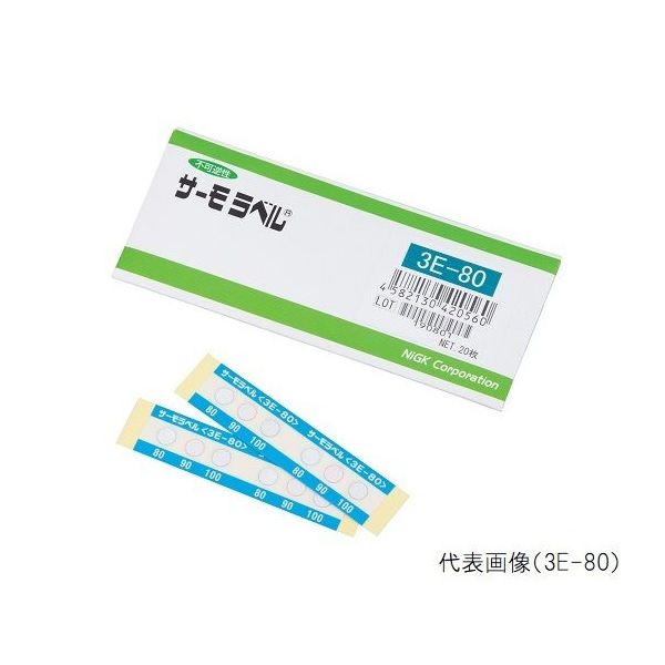 日油技研工業 サーモラベル(R)3Eシリーズ(不可逆/3点式) 20枚入 3E-220 1箱(20枚) 1-633-27（直送品）