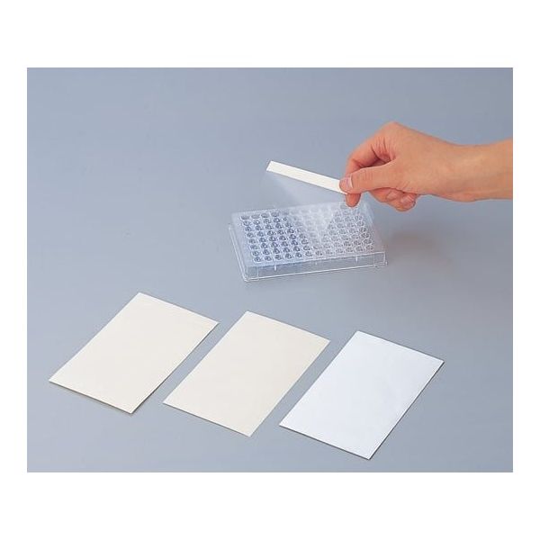 ステム プレートシール(粘着式) 滅菌済 PET 1箱(200枚入) P96T01S 1箱(200枚) 1-6774-04（直送品）