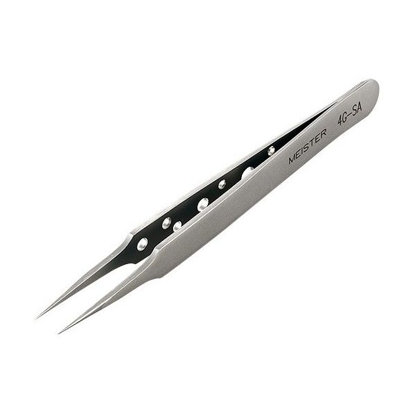 アズワン MEISTERピンセット 極細 耐酸鋼 4G-SA 1本 1-6998-01（直送品）