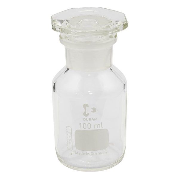 DWK Life Sciences 試薬瓶(広口・栓付き)(デュラン(R)) 白 100mL 211852403 1本 1-8398-02（直送品）