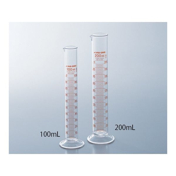 アズワン メスシリンダー 高精度 200mL 1-8562-07 1個（直送品）