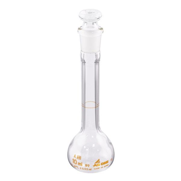 アズワン 高精度メスフラスコ 白 10mL 1-8565-02 1個（直送品）