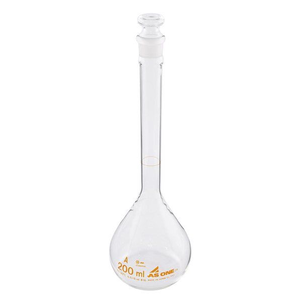 全商品オープニング価格！ 白 メスフラスコ アズワン 200mL 1個（直送品 1-8564-07 標本用品