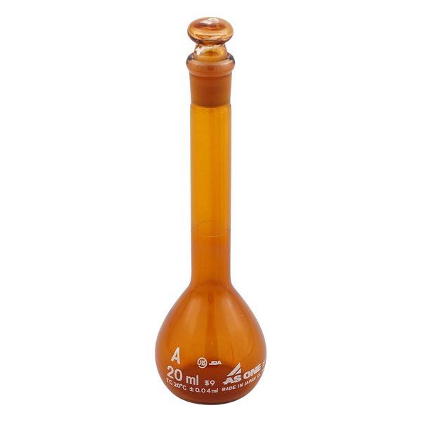 アズワン メスフラスコ 茶 20mL 1-8564-23 1個（直送品）