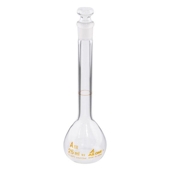 アズワン 高精度メスフラスコ 白 25mL 1-8565-04 1個（直送品）