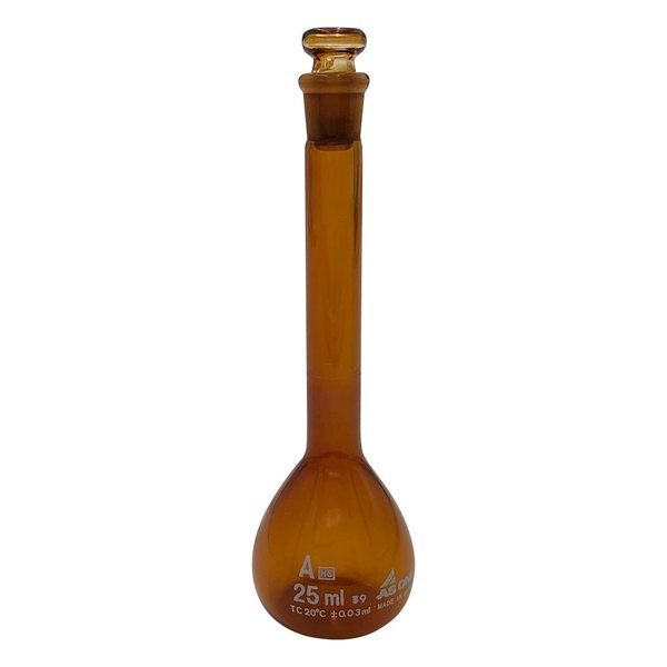 アズワン 高精度メスフラスコ 茶 25mL 1-8565-24 1個（直送品）