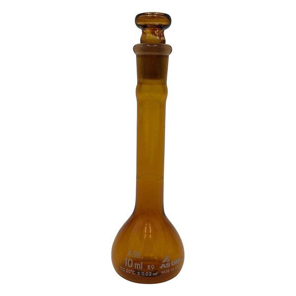 アズワン 高精度メスフラスコ 茶 10mL 1-8565-22 1個（直送品）