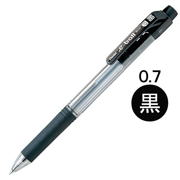 ぺんてる 油性ボールペン ドットイーボール 0.7mm 黒 BK127-A 1本