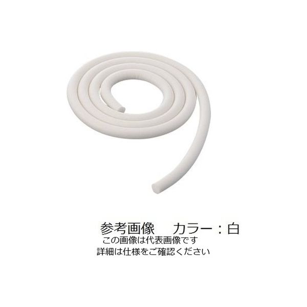 トモヱゴム シリコンスポンジ 白 φ6mm 1m 1-9674-07（直送品）