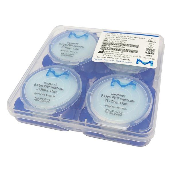 メルク デュラポア(R) メンブレン(親水性) 0.45μm×φ47mm 100枚入 HVLP04700 1箱(100枚)（直送品）