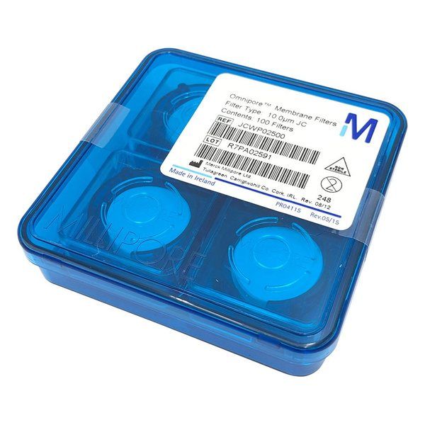 メルク オムニポアTM メンブレン(水系、溶媒系両用) 10μm×φ25mm 100枚入 JCWP02500 1箱(100枚)（直送品）