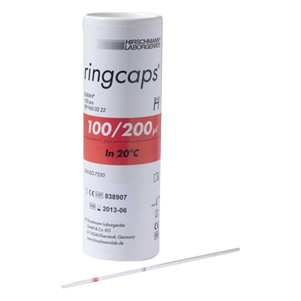 アズワン EMマイスターリングキャップス 200μL 1/2目盛 100本入り 9600222 1個(100本) 2-454-11（直送品）