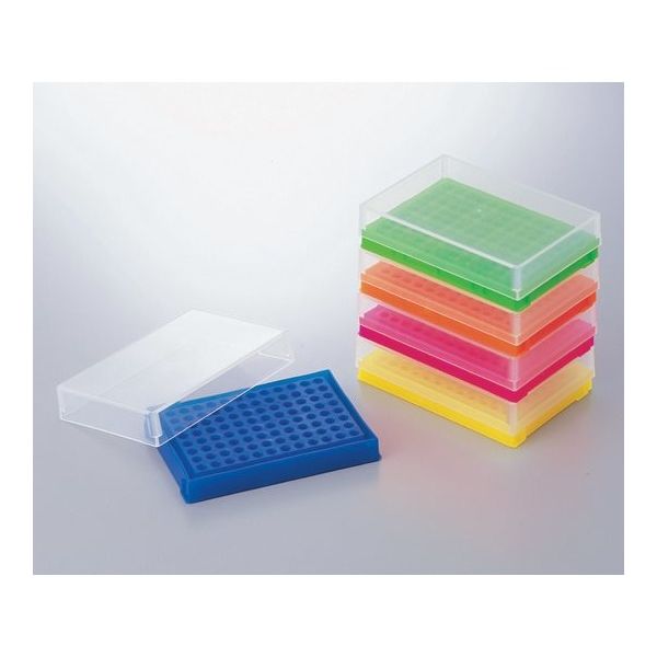 ウィザーライフサイエンス 96ウェルプレパレーションラック 96本 蛍光黄 5個入り 05-541-54 1袋(5個) 2-5350-05（直送品）