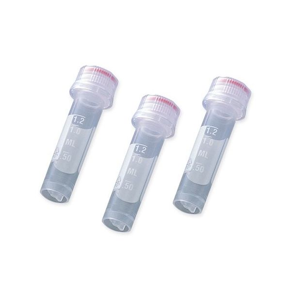 アズワン スクリューキャップチューブ 自立型 目盛付き 2mL 1箱(50個×10袋入) T335-6SPRTP 1箱(500個)（直送品）