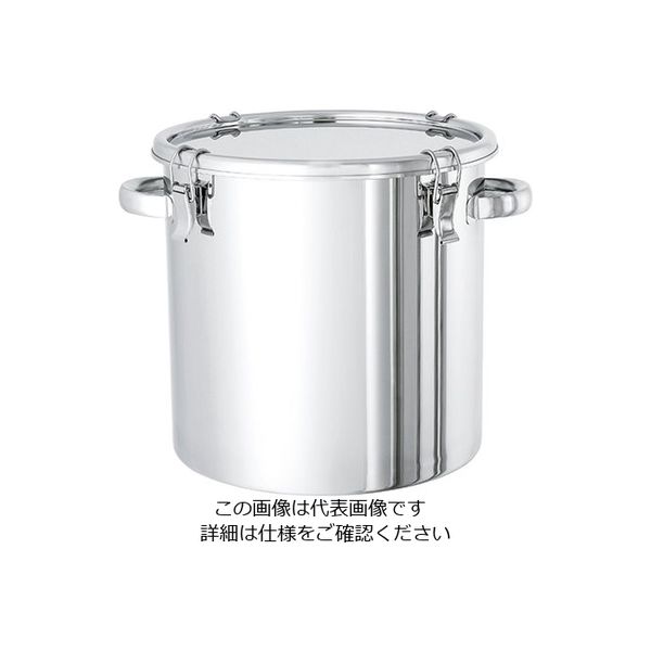 日東金属工業 ステンレス密閉容器(電解研摩タイプ) 20L CTH-30-EP 1個 2-8256-03（直送品）