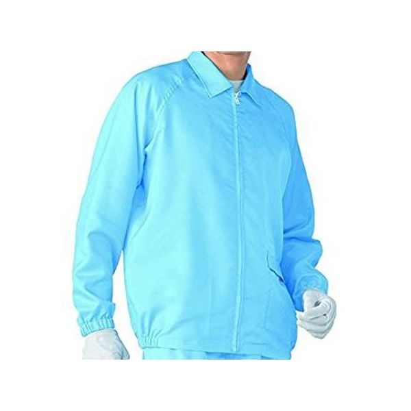 アズワン 無塵衣AS203C(男女兼用上着) ブルー S AS203C 1着 2-8303-15（直送品）