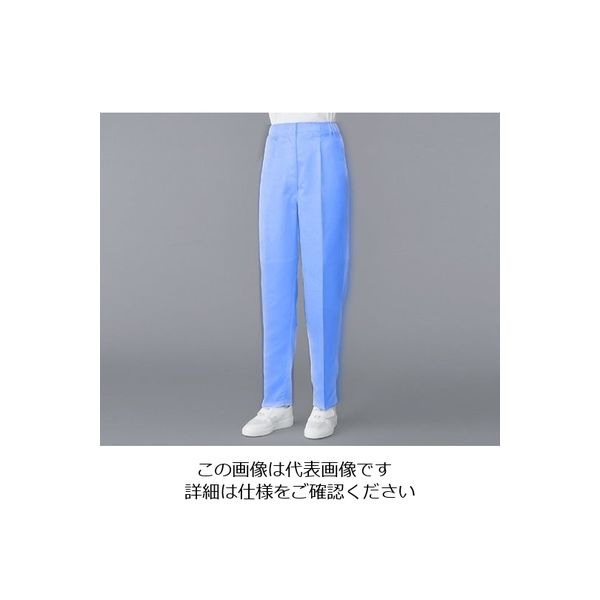 アズワン 無塵衣AS305B(女性用パンツ・腰裏付) ブルー M AS305B 1着 2-8304-14（直送品）