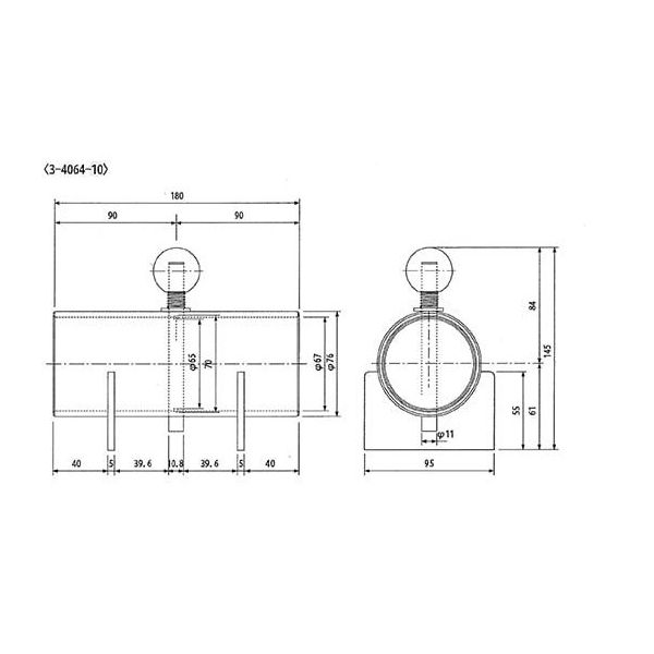 アズワン 配管用部品 風量調節ダンパ(中間型) φ75mm 3-4064-10 1個（直送品）