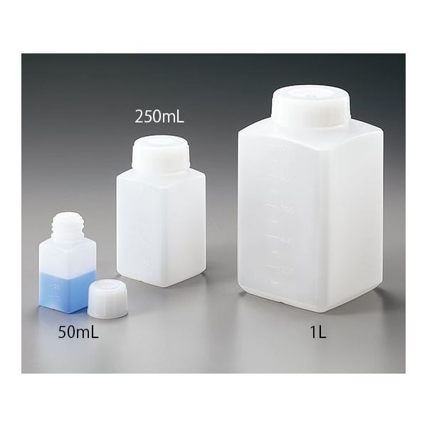 アズワン アイボーイ PE角瓶 50mL 100入 5-003-51 1箱(100本)（直送品）