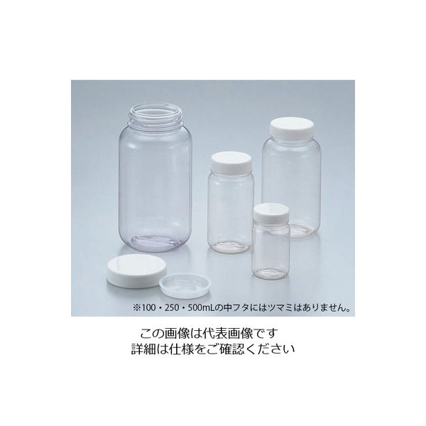 アズワン クリヤ広口瓶(透明エンビ製) 100mL ケース販売488本入 5-031-51 1箱(488本)（直送品）