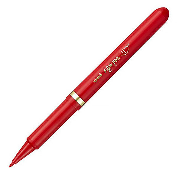 三菱鉛筆 【新品】（まとめ） 三菱鉛筆 水性サインペン リブ細字 0.7mm 赤 MYT7.15 1本 【×60セット】