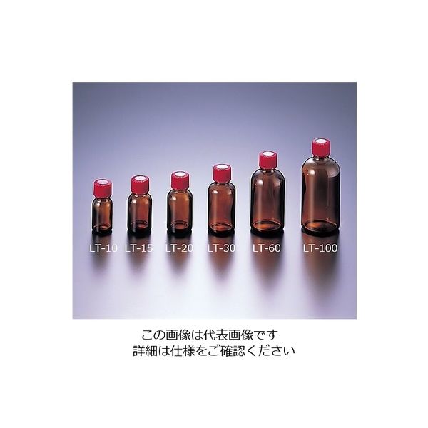 マルエム 細口規格瓶 褐色 100mL 100本入 LT-100 1箱（100個） 5-131-04（直送品）