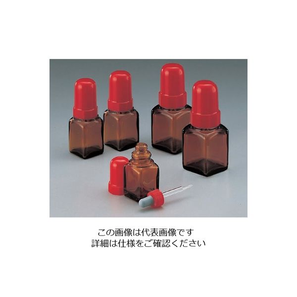 アズワン スポイド瓶(角型ガラス製) 10mL 褐色 5-135-01 1本（直送品）
