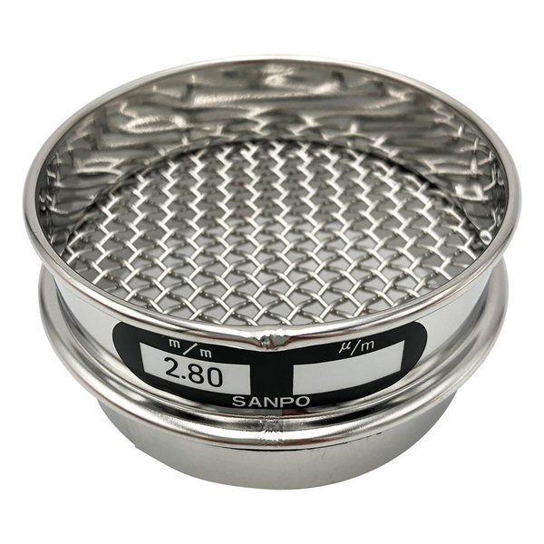 サンポー ステンレスふるい(電解研磨済) φ75×20mm 2.80mm 5-3306-02 1個（直送品）