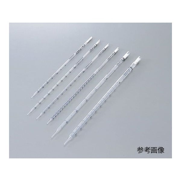硼珪酸ガラス製ディスポピペット レギュラー丈(綿栓付・滅菌済) 10mL 目盛0.1ml 1箱(100本×5箱入) 13-678-27F（直送品）