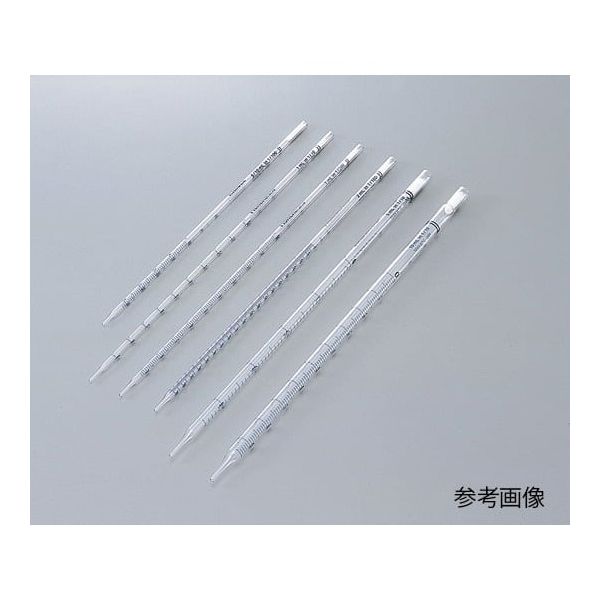 硼珪酸ガラス製ディスポピペット レギュラー丈(綿栓付・滅菌済) 1mL 目盛0.01ml 13-678-27C 1箱(1000本)（直送品） -  アスクル