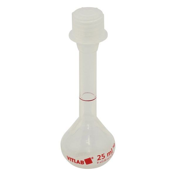 アズワン EMユーロPMPメスフラスコ(キャップ付き) 透明 25mL 671895 1個 5-5362-01（直送品）