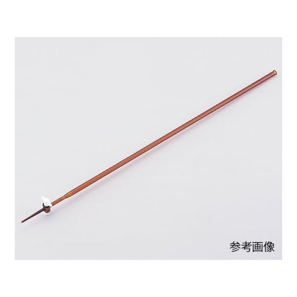 アズワン ビュレット硼珪酸ガラス製 PTFE活栓付 茶褐色 50mL 6-254-04 1本（直送品）
